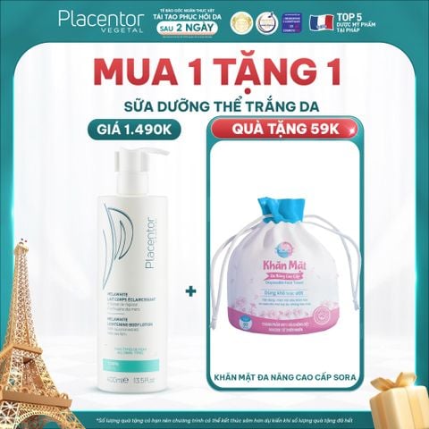  Sữa DưỡngToàn Thân Làm Trắng Da Placentor Vegetal Melawhite Lait Corps Eclaircissant Melawhite Lightening Body Lotion 