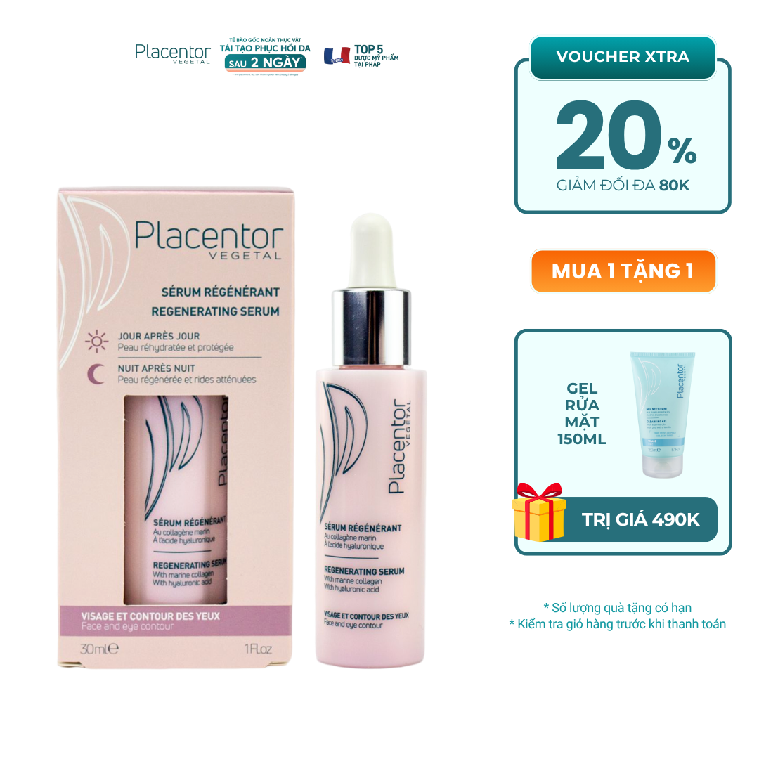 Tinh Chất Tái Tạo Da Mặt Và Mắt Placentor Regenerating Serum Face & Eyes Contour