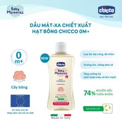 Dầu massage chiết xuất hạt bông Chicco 0M+