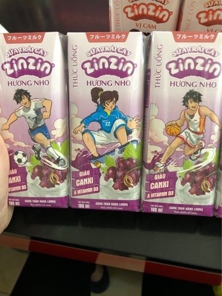 Sữa trái cây zinzin 180ml vị nho
