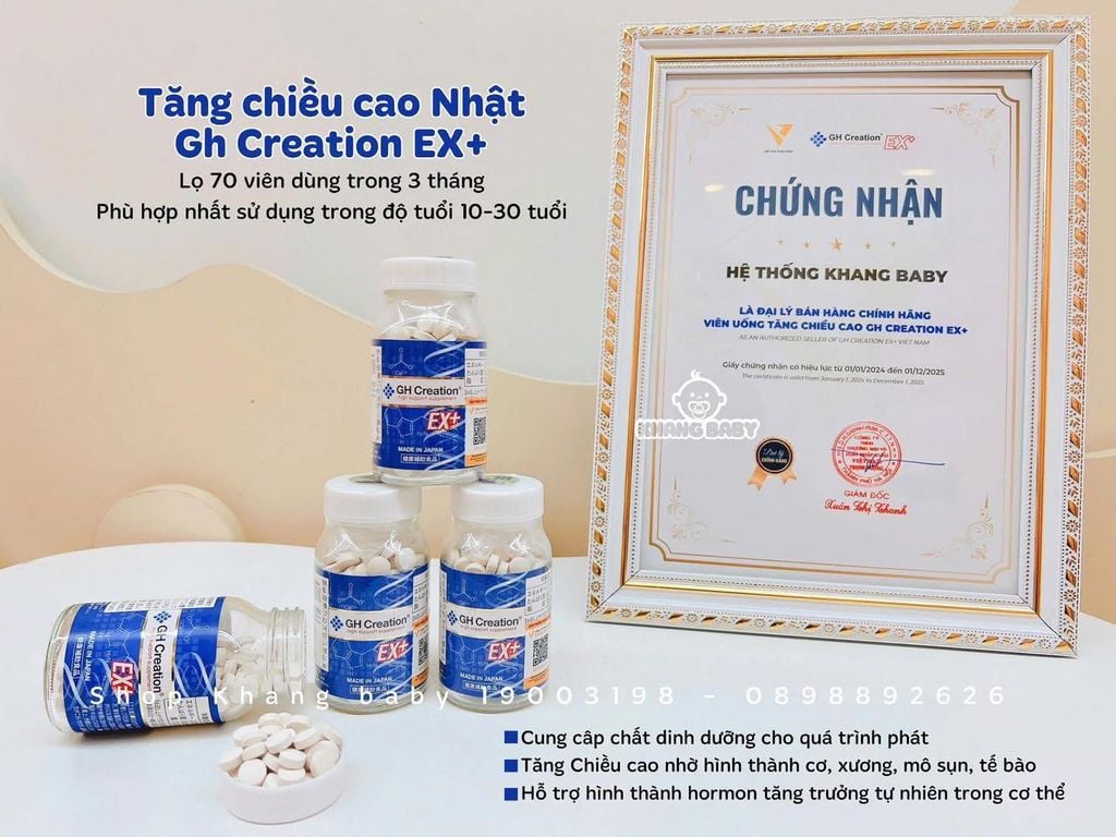 Viên uống tăng chiều cao Nhật GH-Creation 270v