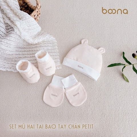 Set Mũ Hai Tai Bao Chân Bao tay Pettit Boona