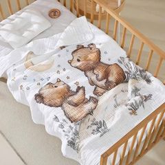 Khăn tắm xô 6 lớp siêu mềm in hình 5D