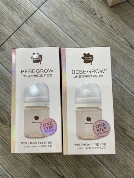 Bình sữa Bebegrow Green Finger trơn 160ml