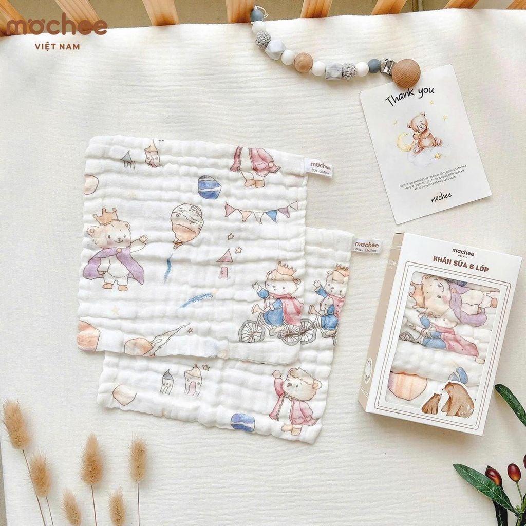 Khăn sữa 6 lớp cao cấp Mochee