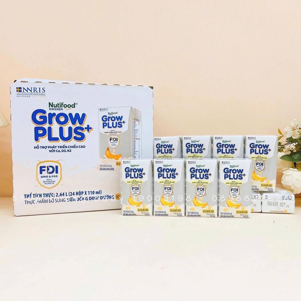 Sữa GrowPLUS+ Dinh dưỡng tăng chiều cao VỊ CHUỐI SỮA