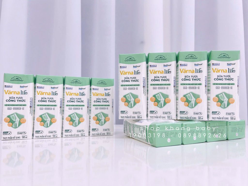 Sữa Varna Life Canxi xanh 180ml