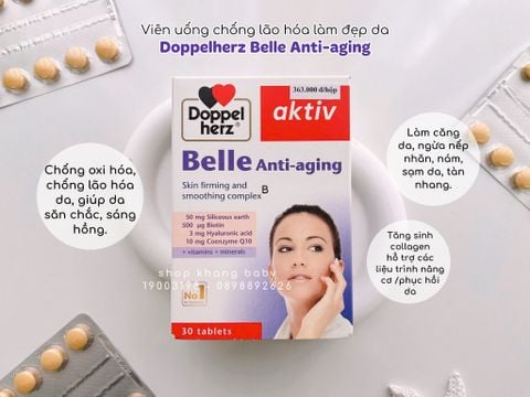 Viên Uống chống lão hóa làm đẹp da Belle Anti-aging Doppelherz Aktiv của Đức