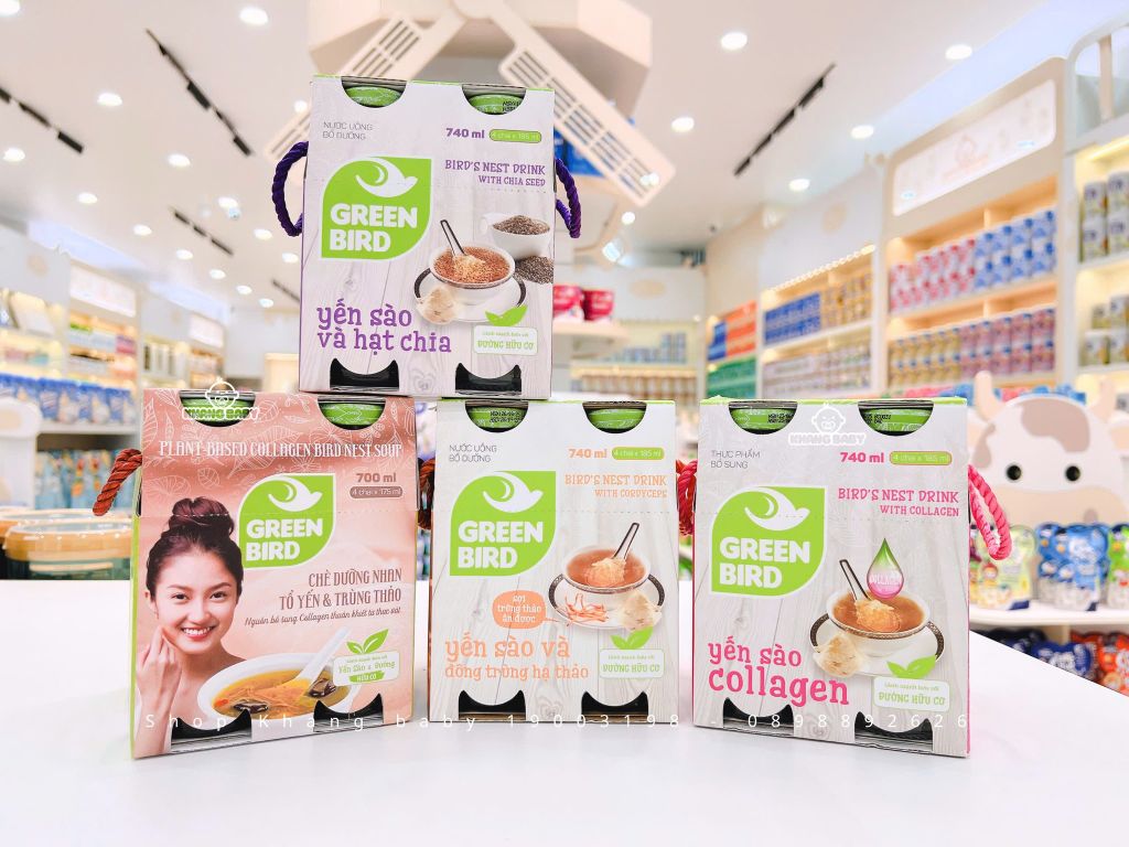 Yến Sào Greenbird người lớn - Lốc 4 chai