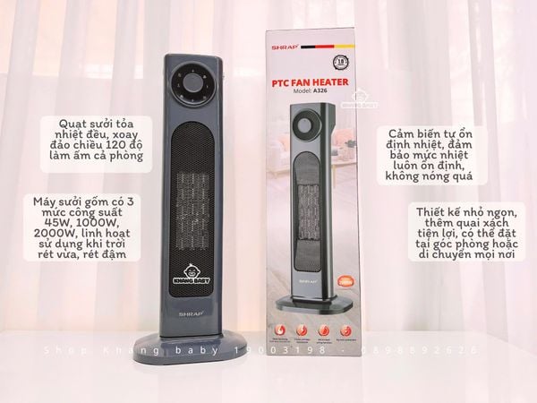 Máy sưởi điện đa năng PTC SHRAP