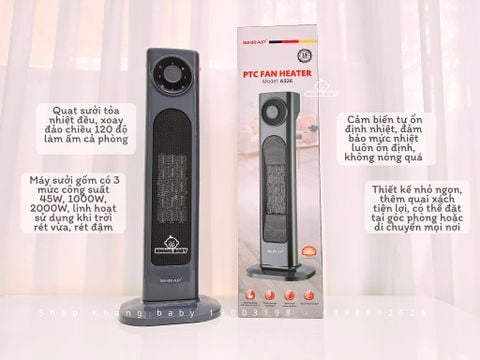 Máy sưởi điện đa năng PTC SHRAP