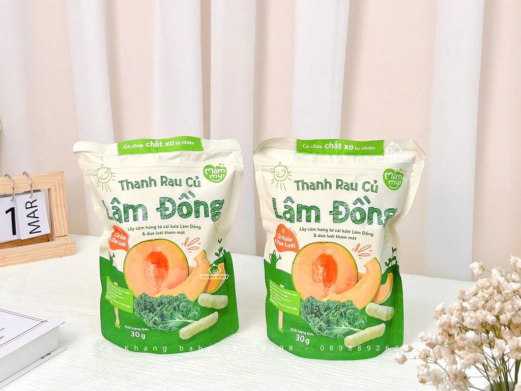 Bánh ăn dặm dạng Thanh Rau Củ Mămmy 6M+