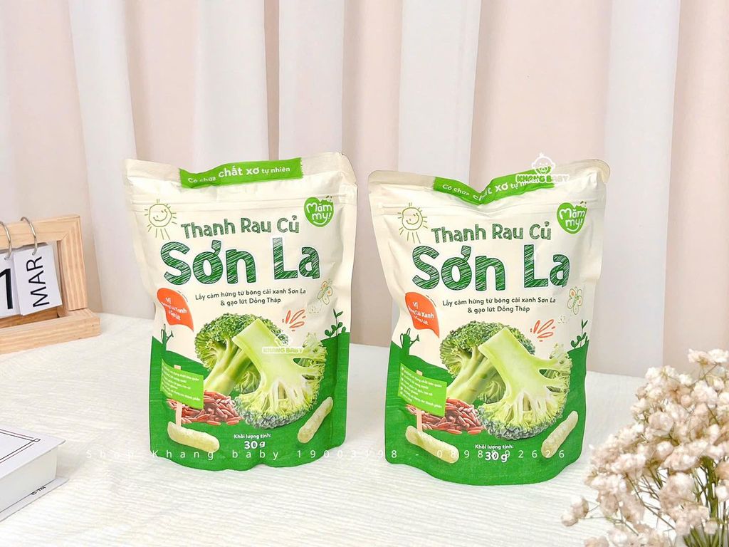Bánh ăn dặm dạng Thanh Rau Củ Mămmy 6M+