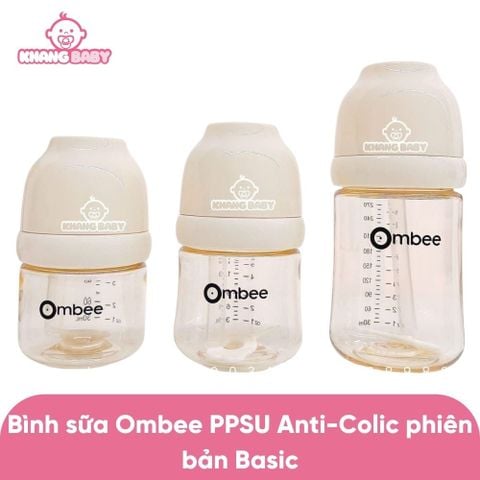 Bình sữa Ombee PPSU Anti-Colic phiên bản Basic 170ml