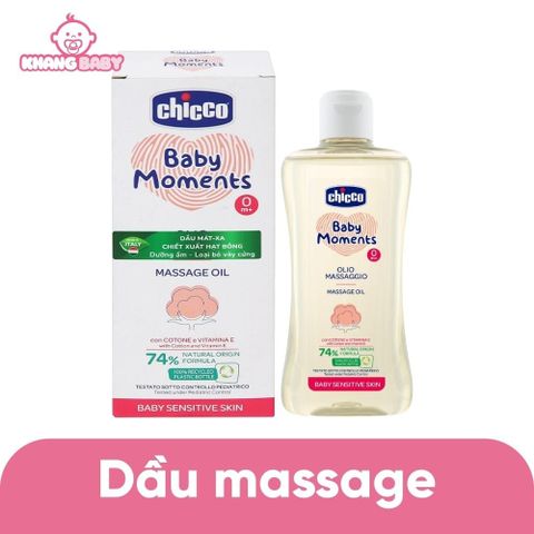 Dầu massage chiết xuất hạt bông Chicco 0M+