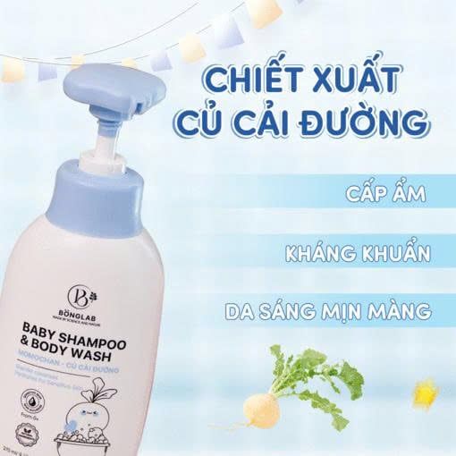 Sữa tắm gội toàn thân Củ Cải Đường Bonglab