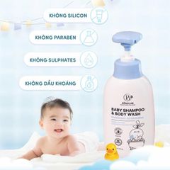 Sữa tắm gội toàn thân Baby Shampoo &Body Wash Củ Cải Đường Bonglab