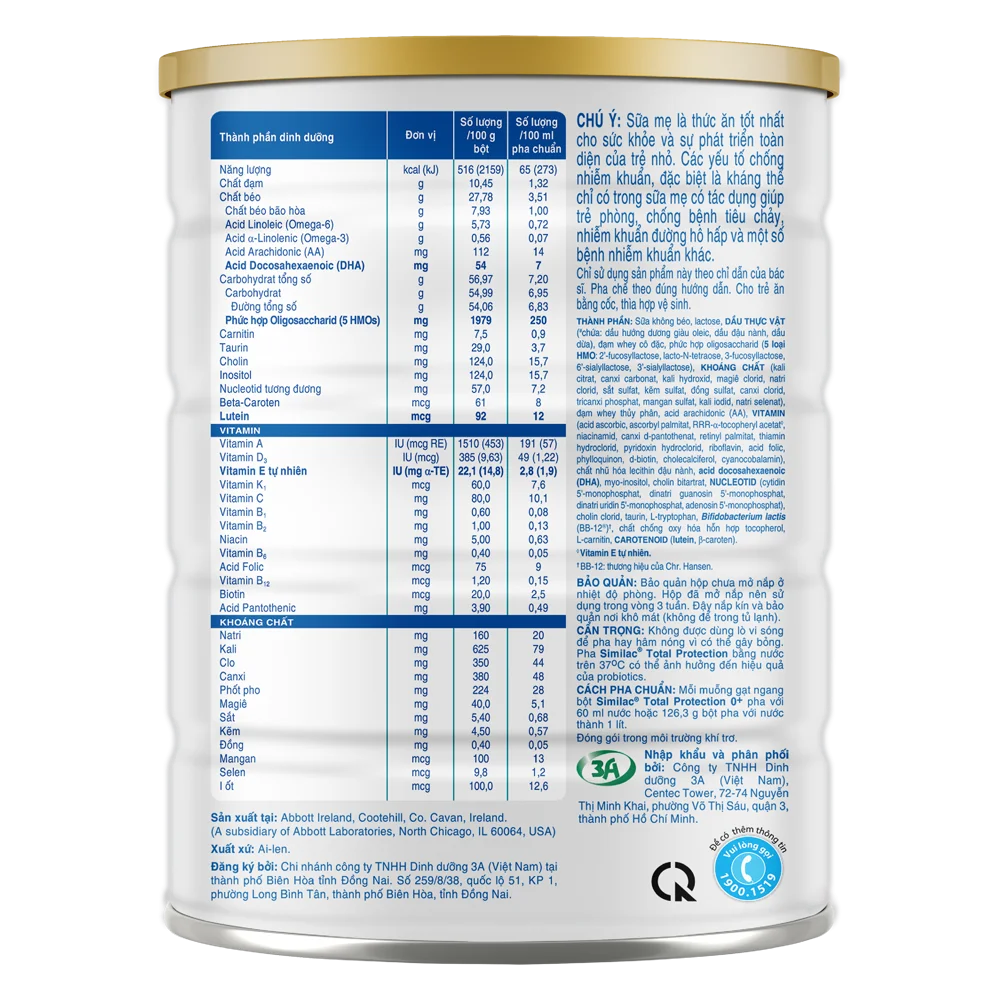 Sữa bột Similac total protection số 1 400g