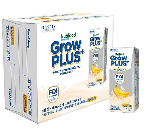 Sữa GrowPLUS+ Dinh dưỡng tăng chiều cao VỊ CHUỐI SỮA