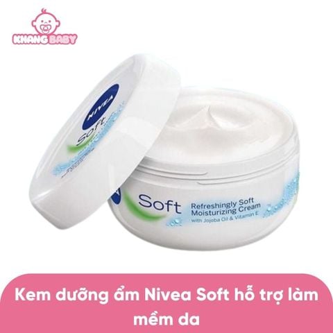 Kem dưỡng ẩm Nivea Soft hỗ trợ làm mềm da