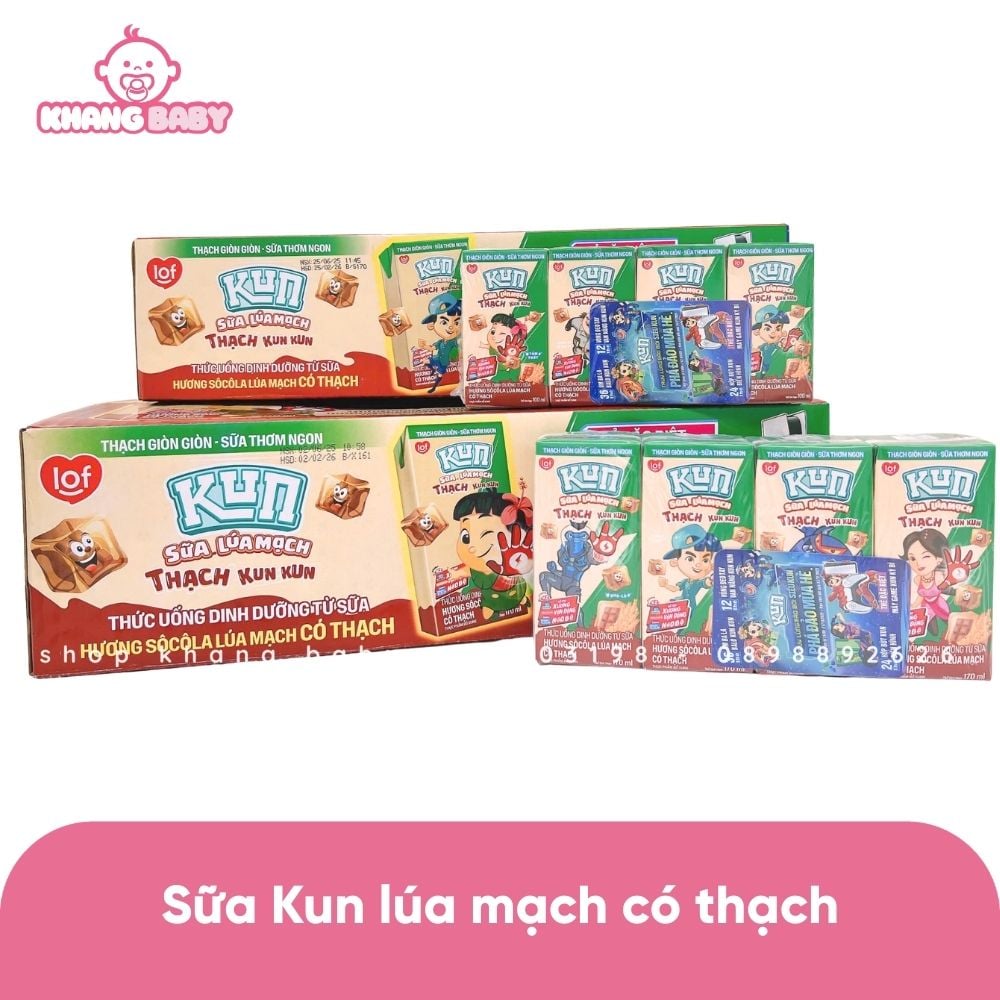 Sữa Kun lúa mạch có thạch