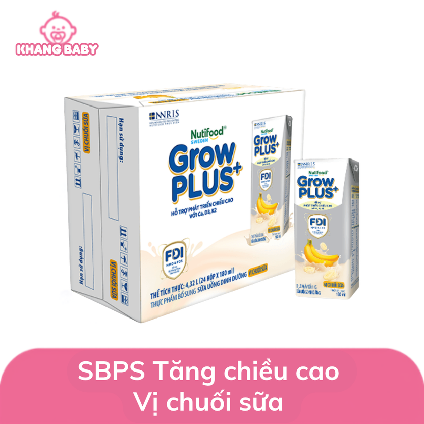 Sữa GrowPLUS+ Dinh dưỡng tăng chiều cao VỊ CHUỐI SỮA