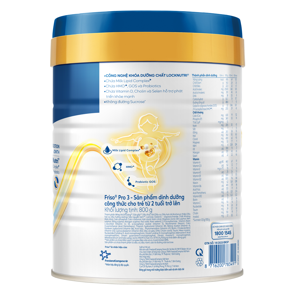 Sữa Frisolac Gold PRO 800g mẫu mới