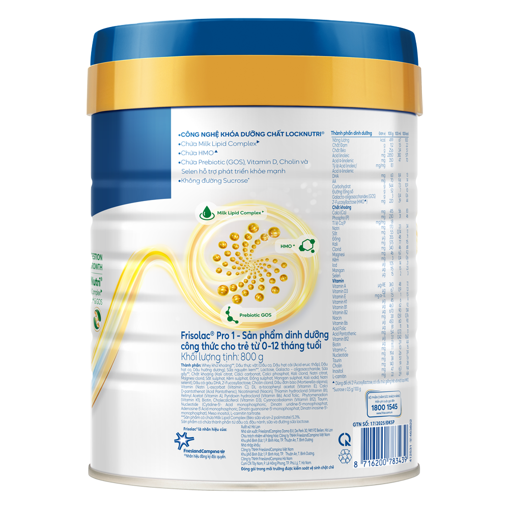 Sữa Frisolac Gold PRO 800g mẫu mới