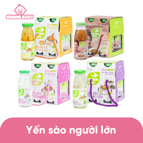 Yến Sào Greenbird người lớn - Lốc 4 chai