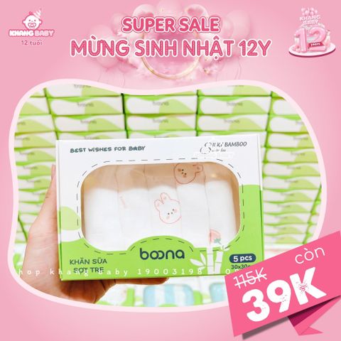 Set 5 khăn sợi tre Boona