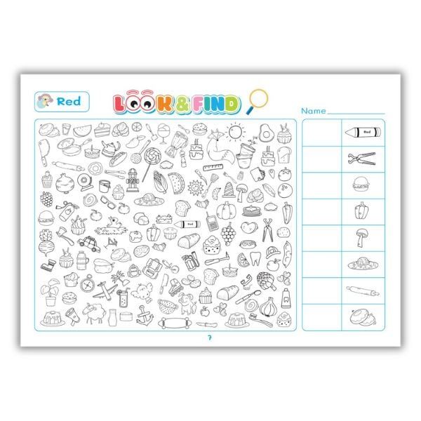 Sách Look and Find Cho Bé – SHAPE/NUMBER Và SHAPE/ COLOR Tìm Hình và Tô Màu Thông Minh Phát Triển IQ EQ  - Bộ 2 Cuốn – ABBOOKS