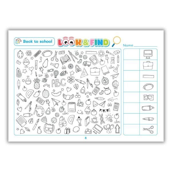 Sách Look and Find Cho Bé – SHAPE/NUMBER Và SHAPE/ COLOR Tìm Hình và Tô Màu Thông Minh Phát Triển IQ EQ  - Bộ 2 Cuốn – ABBOOKS