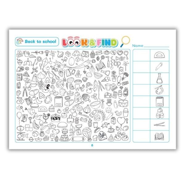 Sách Look and Find Cho Bé – SHAPE/NUMBER Và SHAPE/ COLOR Tìm Hình và Tô Màu Thông Minh Phát Triển IQ EQ  - Bộ 2 Cuốn – ABBOOKS