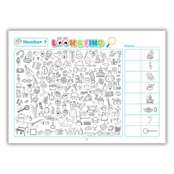 Sách Look and Find Cho Bé – SHAPE/NUMBER Và SHAPE/ COLOR Tìm Hình và Tô Màu Thông Minh Phát Triển IQ EQ  - Bộ 2 Cuốn – ABBOOKS