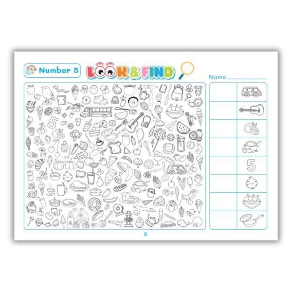 Sách Look and Find Cho Bé – SHAPE/NUMBER Và SHAPE/ COLOR Tìm Hình và Tô Màu Thông Minh Phát Triển IQ EQ  - Bộ 2 Cuốn – ABBOOKS