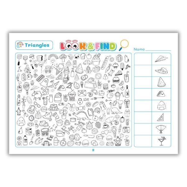 Sách Look and Find Cho Bé – SHAPE/NUMBER Và SHAPE/ COLOR Tìm Hình và Tô Màu Thông Minh Phát Triển IQ EQ  - Bộ 2 Cuốn – ABBOOKS