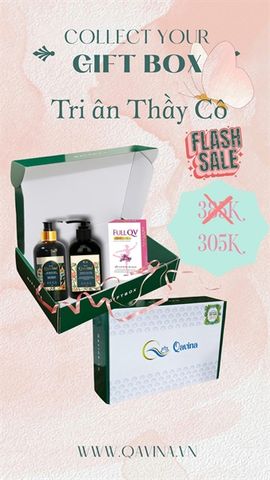 Hộp quà bí quyết năng lượng QV (Dầu gội + dầu xả + DDVS)