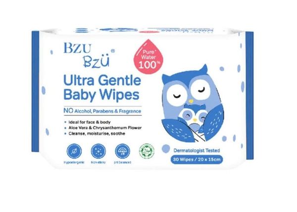 Khăn ướt dịu nhẹ cho bé Bzu Bzu (30 tờ)