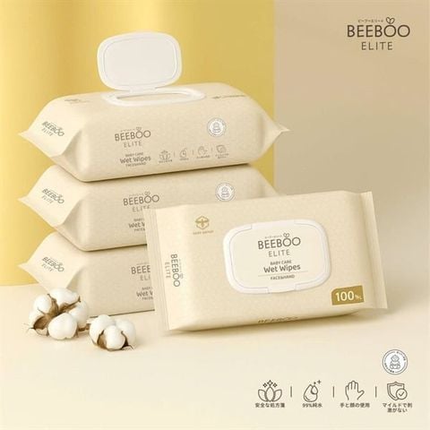 Khăn ướt Beeboo Elite xanh (100 tờ)