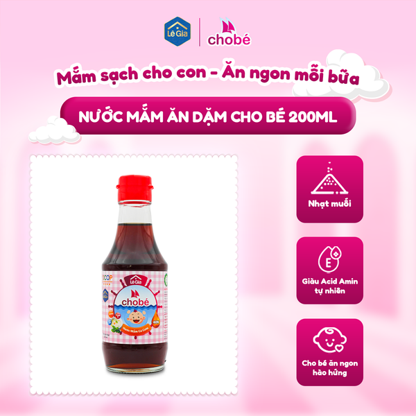 Nước mắm cá cơm cho bé Lê Gia