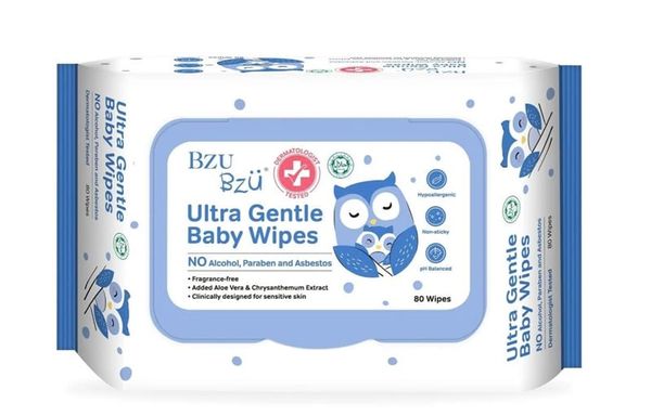 Khăn ướt dịu nhẹ cho bé Bzu Bzu (80 tờ)