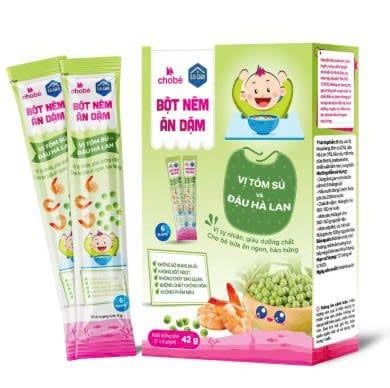 Bột nêm ăn dặm Lê Gia vị tôm sú và đậu Hà Lan