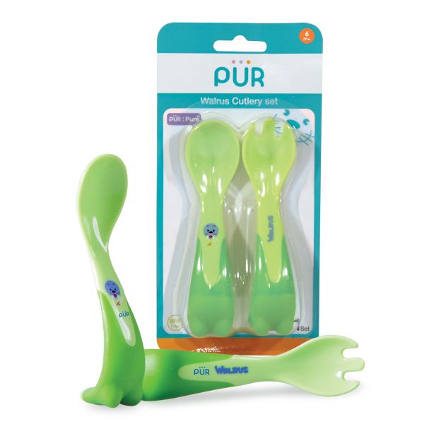 Bộ thìa nĩa tập ăn hình hải cẩu Pur