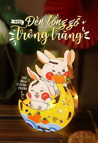 Bộ đèn Trung Thu DIY bằng gỗ kèm màu tô