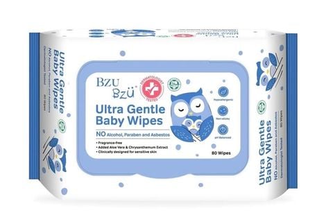 Khăn ướt dịu nhẹ cho bé Bzu Bzu (80 tờ)