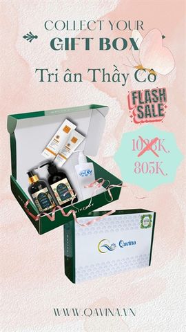 Hộp quà sắc đẹp toàn diện QV (Dầu gội + dầu xả + kem chống nắng + DDVS)