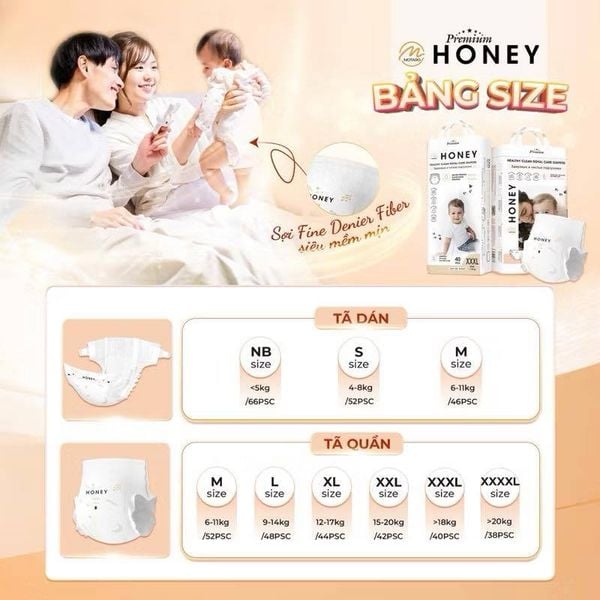 Tã Bỉm Honey Premium