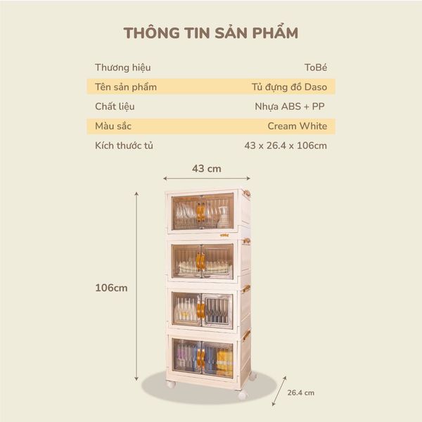 Tủ Đựng Đồ Đa Năng Daso Tobe