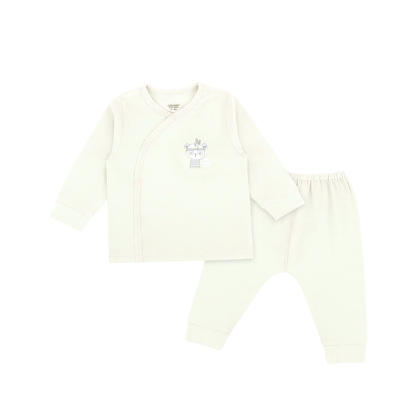 Bộ dài tay cài lệch bamboo Minh Baby