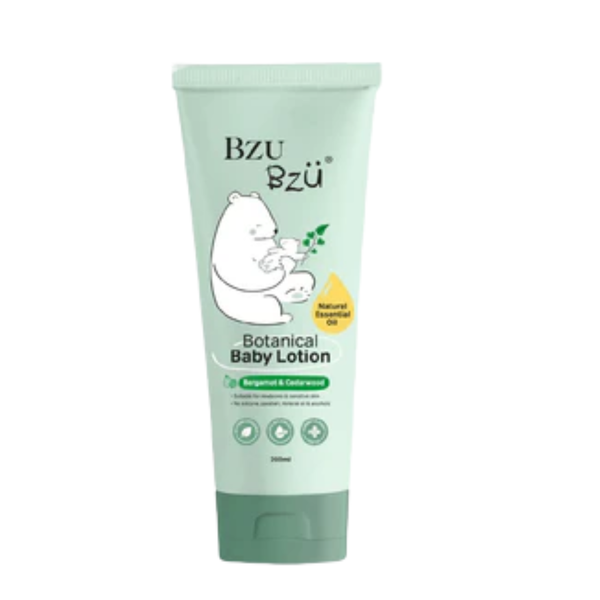 Sữa dưỡng thể thảo mộc cho bé BZU BZU (Cam Bergamot & Gỗ tuyết tùng) - 200ml